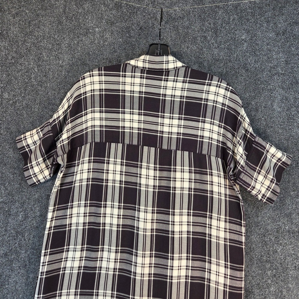 Madewell Plaid Shirt Dress Women's XS Relaxed Fit Casual Summer Mini Pockets - Picture 12 of 13